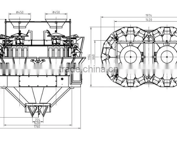 20 Head Automatic Mix Multihead Weigher for Food Packaging Machine or Mixing Purpose photo-6