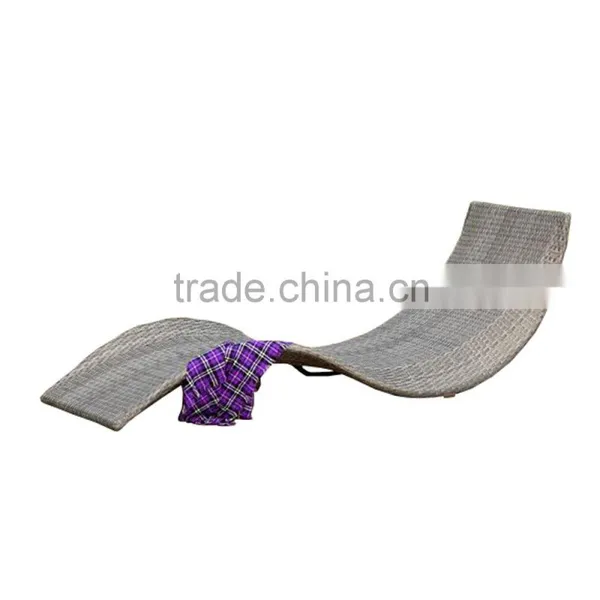 S Type Outdoor Leisure Waterproof Rattan Chairs Curved Baroque French Chaise Lounge photo-4