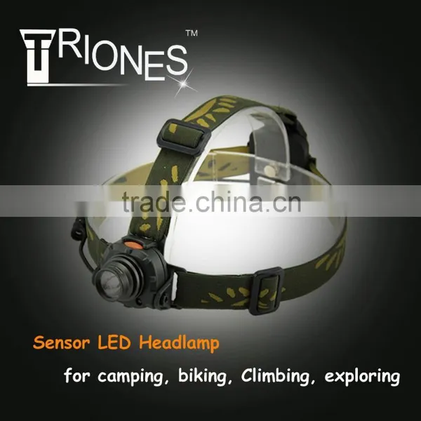 (120305) Best super bright 3*AAA dry battery Sensing most powerful headlamp
