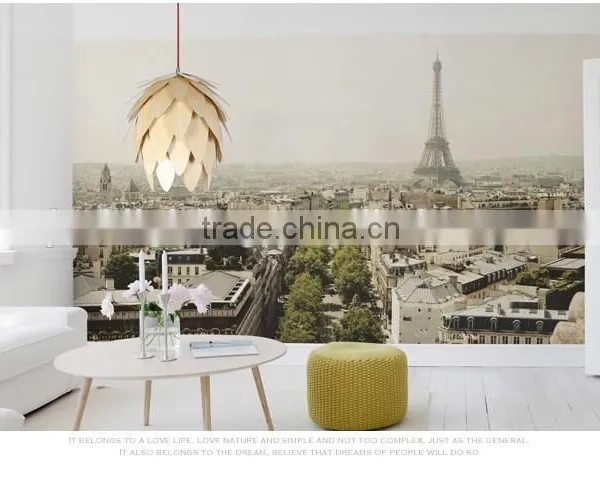 Wooden LED Pendant Light JK-8005B-29 2016 New Design Artichoke Wooden Bamboo Pendant Lighting photo-3