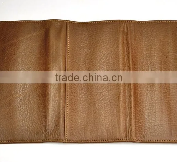 Multifunction High Quality Long Three Folds Rfid Leather Wallet With Button photo-3