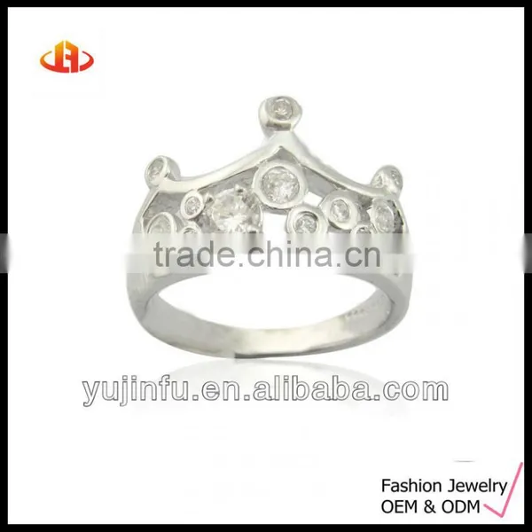 Fancy Silver Crown Ring Design Silver Crown