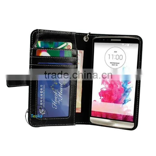 Hot Selling Wallet Leather Case With Hand Scrap for LG G3 photo-3
