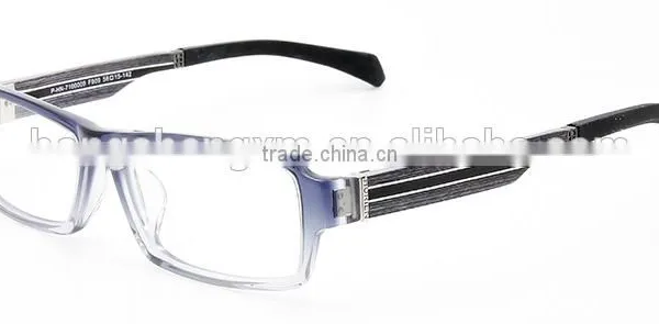 Hot Sale High Quality Acetate Men's Optical Eyeglass With Wood Temple photo-2