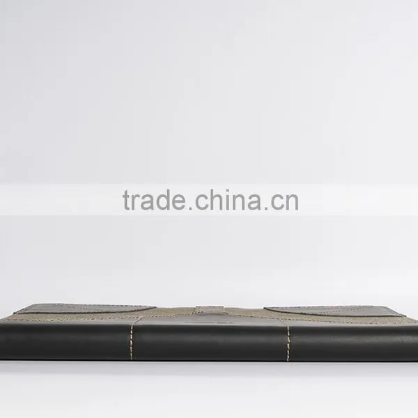 Genuine Leather and Canvas Smart Tablet pc Cover for Ipad Air 2 photo-6