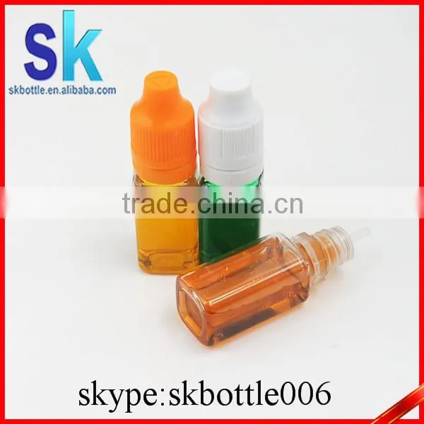 10ml Square Clear PET Plastic Bottle Child Tamperproof Cap With Press in Tip photo-5
