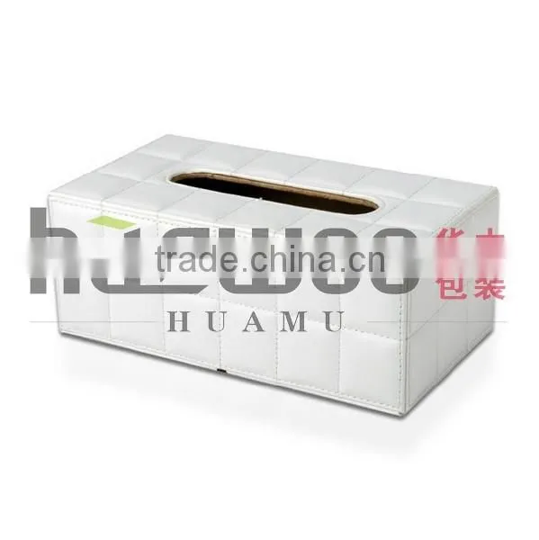 Fashionable & Exquisite White Square Tissue Box photo-2