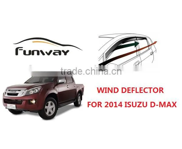 2-TONES Wind Guard Wind Deflectors Door Visors FOR 2014 ISUZU D-MAX photo-2