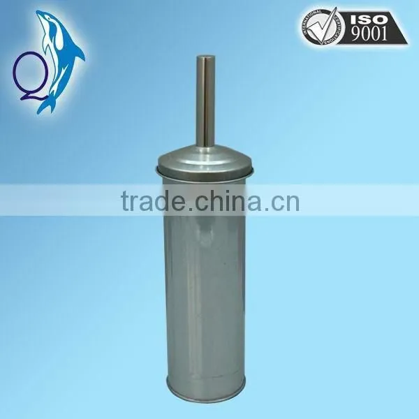 Galvanized Metal Round Shape Toilet Brush Set photo-4