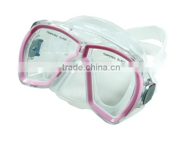 Frameless Diving Mask Snorkel With Ce Certificates One Piece Glass Lens photo-5