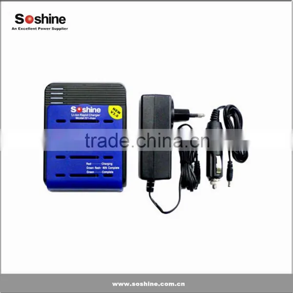 Soshine 18650/18500 /RCR123 Li-ion Universal Automatic Battery Charger photo-5