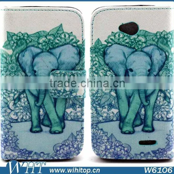 Cell Phone Protective Case for LG L70, Colorful Painting Leather Case for LG Optimus L70 photo-5