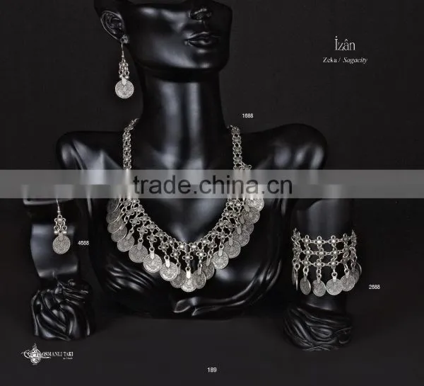 Ring Earring Bracelet Necklace Turkish Ottoman Antique Culture Jewelry Set Made in Turkey photo-5