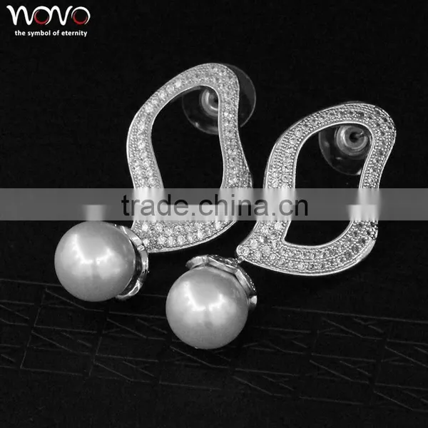 Dubai Silver Pearl Jewelry Earring Beautiful Earring Designs for Women photo-2