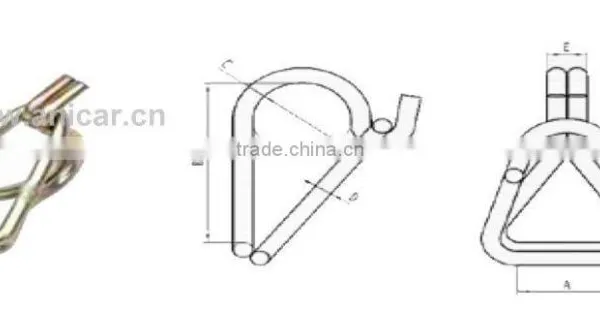 WH110 Swan Hook Single J Hook With Tube for Truck Tie Down