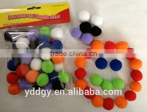 New Material Assorted Colorful Diy Crafts Education Toys Pompoms photo-2