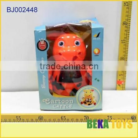 Lovely Battery Operated Toy Cattle/happy Toy Plastic Cow