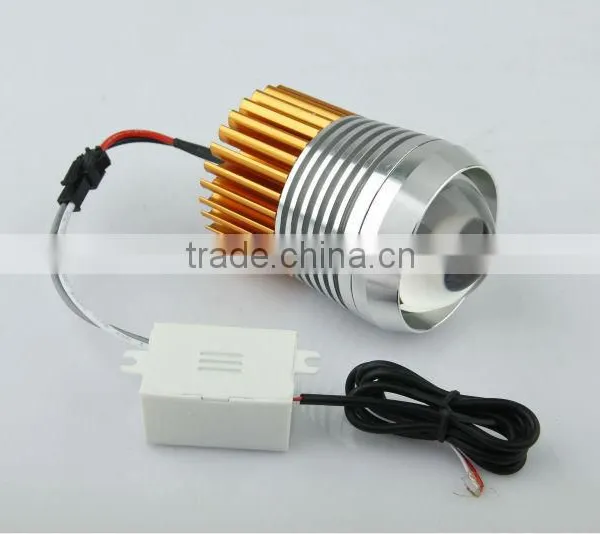 Auto Parts 10w Led Motorcycle Headlight Driving /flashlight With Blue Silver Housing photo-4