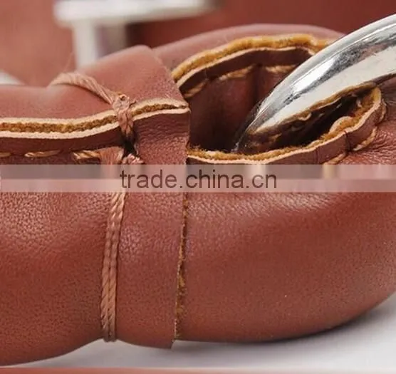 Strong Genuine Real Leather Dog Pet Cat Leash Lead Rope Collar Brown Adjustable photo-3