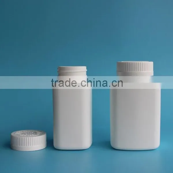 Square Plastic HDPE Pharmaceutical Capsule Bottle With Child Proof Cap photo-2