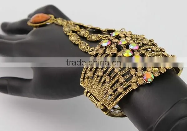 Plated Rhinestone Bracelets&Bangle With Crystal