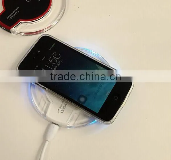Wireless Charger Fantasy Crystal UFO Shape Charging Pad With LED Lighting for Samsung Galaxy S6 photo-6