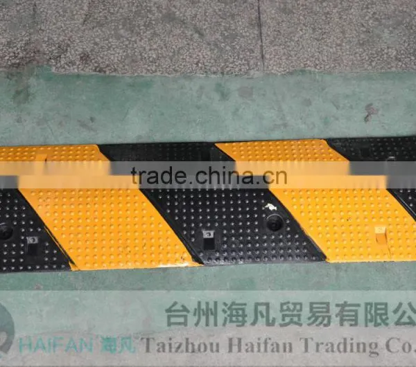 1000*320*45mm Durable Reflective Speed Hump Used in Intersection/heavy Strength Rubber Road Road Speed Hump for Crossing photo-2