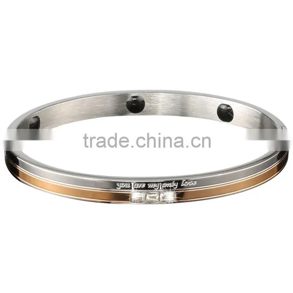 P083 Noproblem FDA Tourmaline Germanium Energy Magnetic Stainless Health Fashion Stainless Bracelet