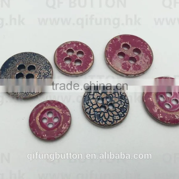 Hot Sell Rose Gold Alloy 4 Holes Button photo-3