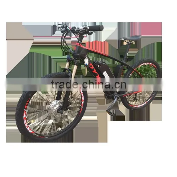 Salable 26 Inch Carbon Fiber Frame Electric Bike With 27speed Derailleur