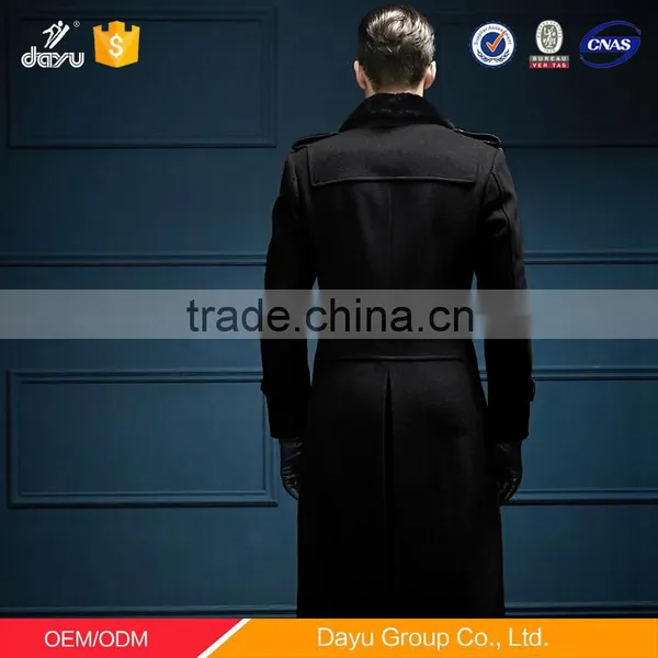 2016 High Quality Made in China Wholesale Price Oem Factory Casual Slim Fit Wool Mens Trench Coat Wool Long Overcoat photo-6