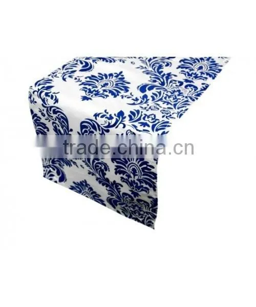 Navy Blue Burlap Table Runner