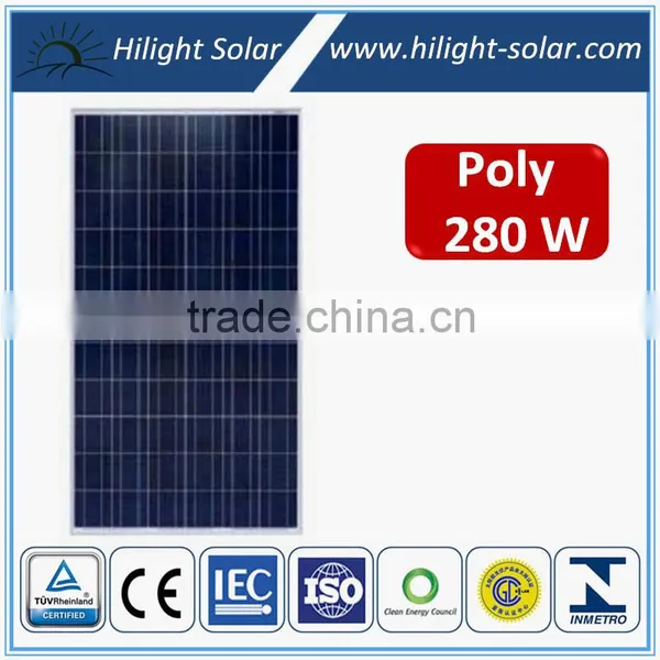 TUV IEC CE 280Wp PV Polycrystalline Solar Module