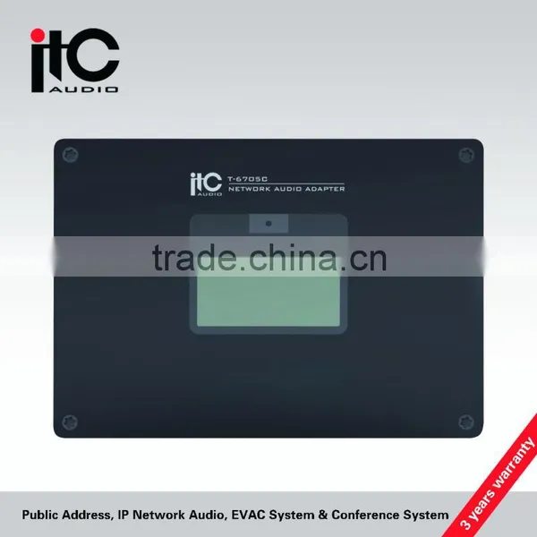 PA System IP LAN Network Audio Adapter IP PA System & IP Digital Amplifier T-6705C