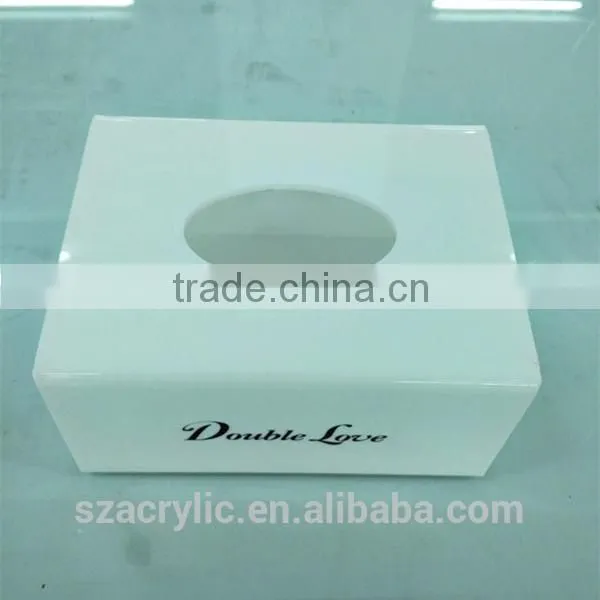Customized White Acrylic Tissue Holder photo-2