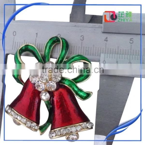 2015 New ! Christmas Brooch ,custom Rhinestone Christmas Tree Brooch, Jingle Bells photo-4