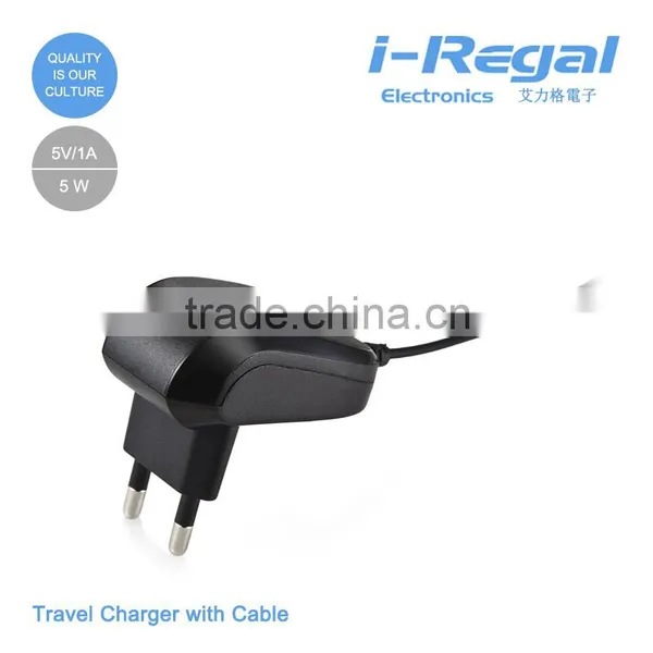 Hot Selling AC 110-240V 5V1A Travel Charger With Cable, With CE RoHS Approved for Iphone Ipad photo-3