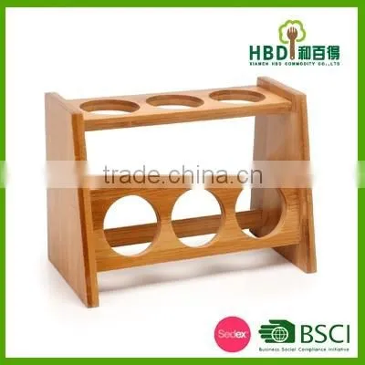 Eco-friendly Wooden Glass Spice Canister Set With Bamboo Rack photo-5
