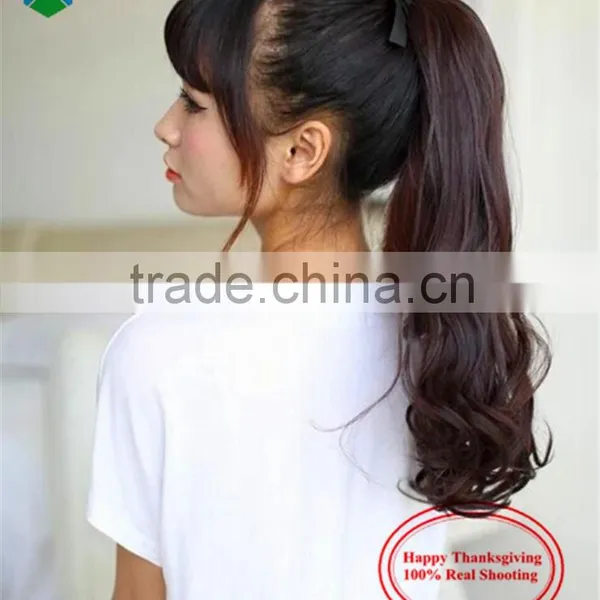Horse Hair Wig Lady Volume Ponytail Hair Piece Band Ponytail Fake Hair Ponytails photo-2