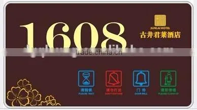 Hospital Electronic DoorplateTouch Doorbell Switch With LED Room Number Display
