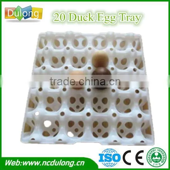 Capacity 20 Duck Eggs Tray Material PE Plastic