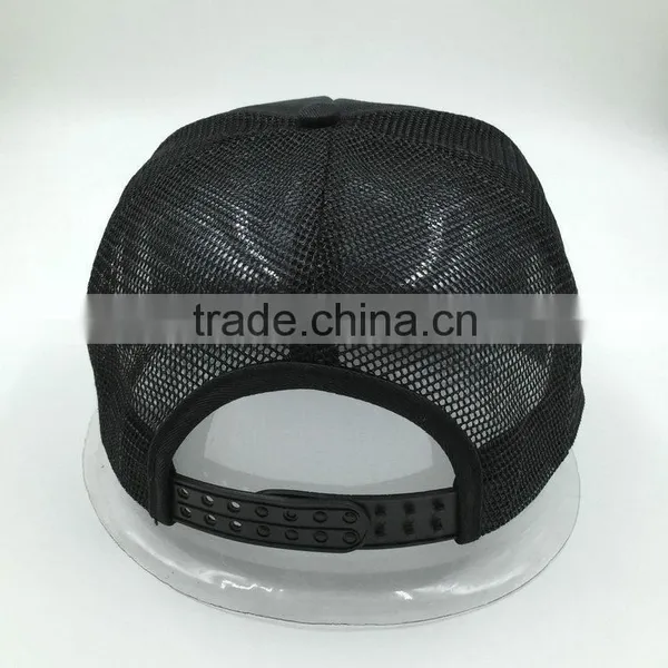 Wholesale Flat Brim 5 Panel Printed Half Mesh Trucker Cap photo-4