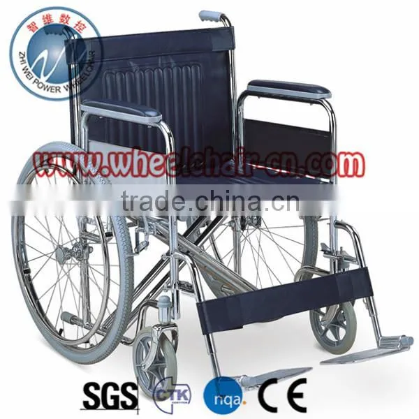 Steel Foldable Chair for Disabled Patients Manual Wheelchair
