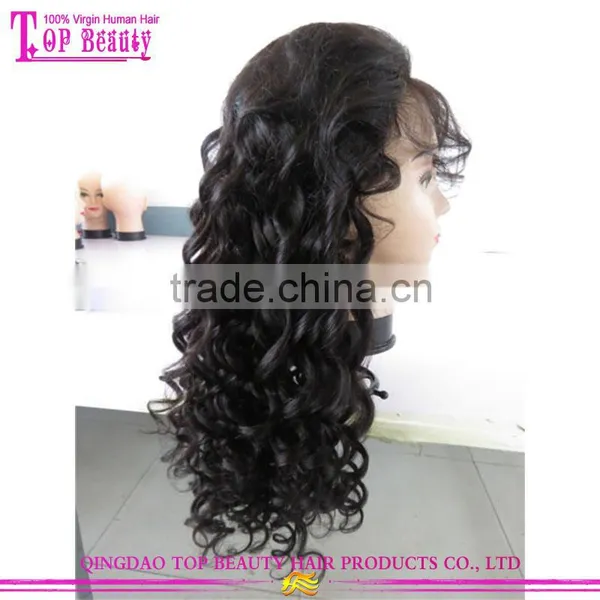 Wholesale Cheap Peruvian Human Hair Full Lace Wig 180% Density Bleached Knots Full Lace Wig photo-4