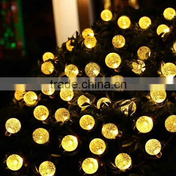Christmas Holiday Name Solar Power 4.8M 20 LED Ball String Lights photo-5