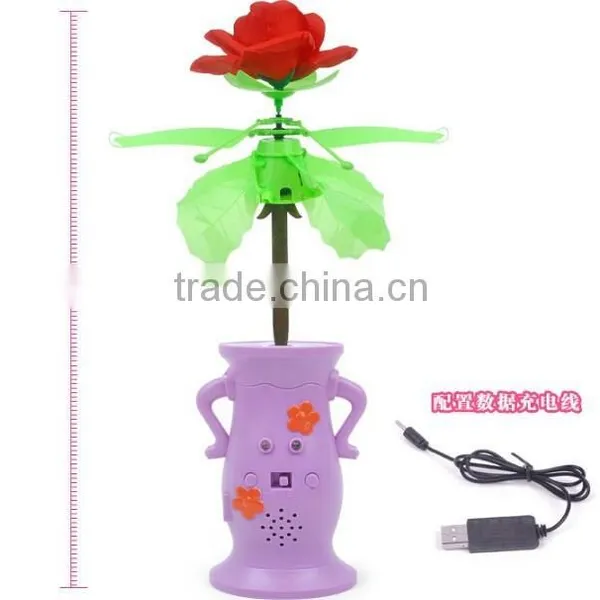 Newest Flying Toys ,RC Flying Toys Hand Sensor Doll Toy Roses Flower( Three Seconds to Start ) photo-4