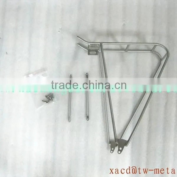 Ultra Light Weight Titanium Bicycle Rear Panier Rack With Handing Brush Finished Capacity 25kg Minimalist Design Rear Rack photo-4