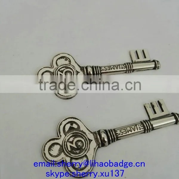 Souvenir Metal Antique Color Key,zinc Alloy Die Casting Key Shape Tag
