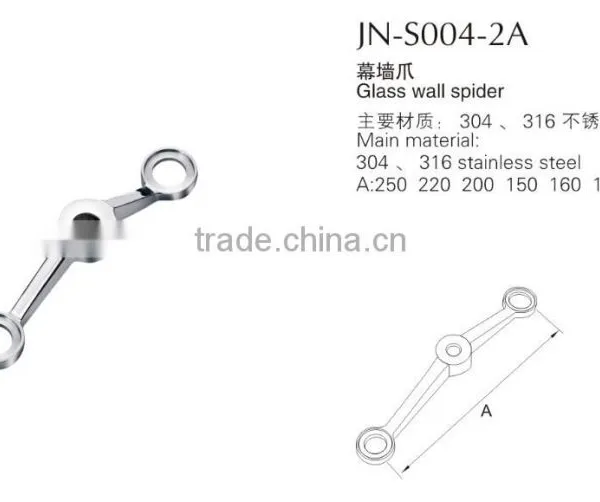 2 pointers stainless steel glass spider