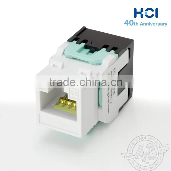 Network Solution RJ45 Super Cat 6 UL 180 Degree UTP Modular Keystone Jacks photo-2